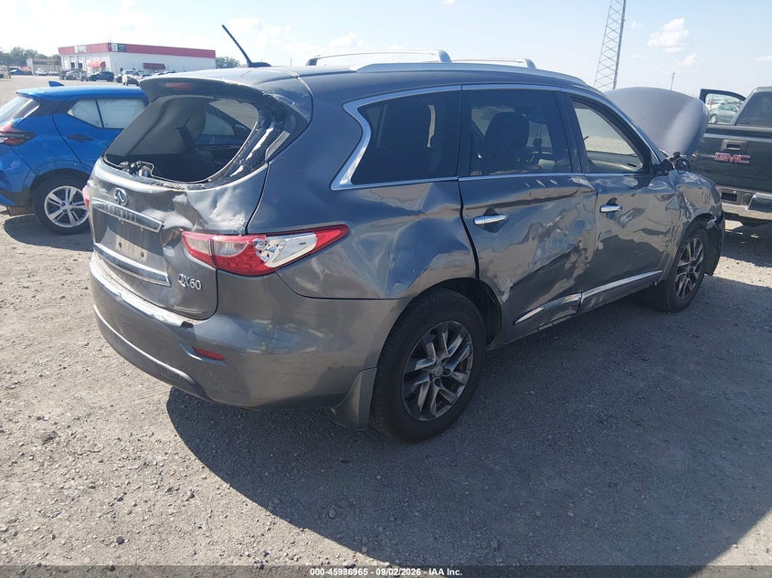 2015 Infiniti Qx60 VIN 5N1AL0MM0FC524275 IAAI salvage auction — SIDE, Clear (Arkansas), sold $800 on 2026-09-19 (photo 4)