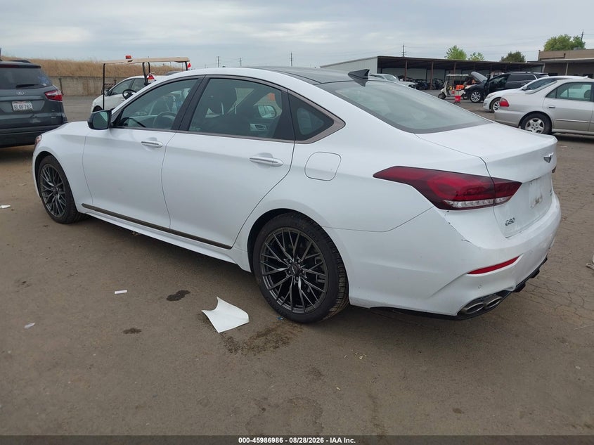 2018 Genesis G80 VIN KMHGN4JB3JU244657 IAAI salvage auction — REAR END, Salvage (California), sold $3,250 on 2026-09-09 (photo 3)