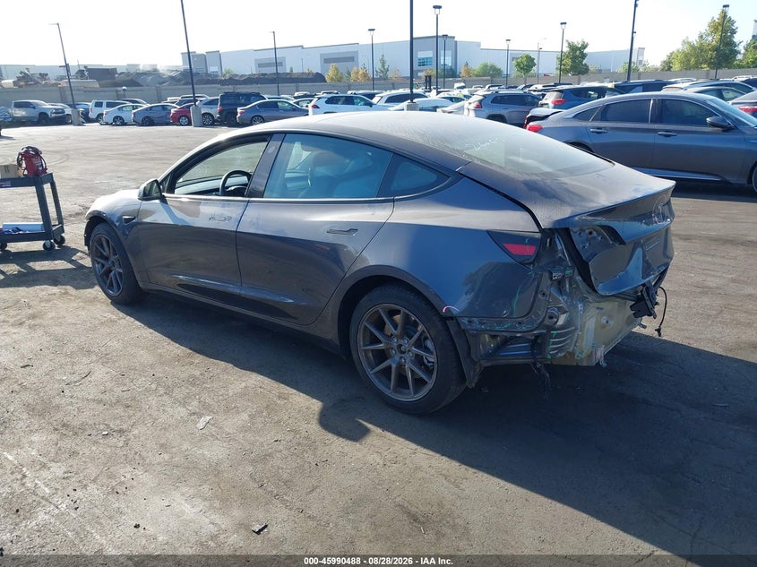 2023 Tesla Model 3 VIN 5YJ3E1EA1PF616436 IAAI salvage auction — FRONT & REAR, Salvage Title, sold $8,900 on 2026-10-04 (photo 3)