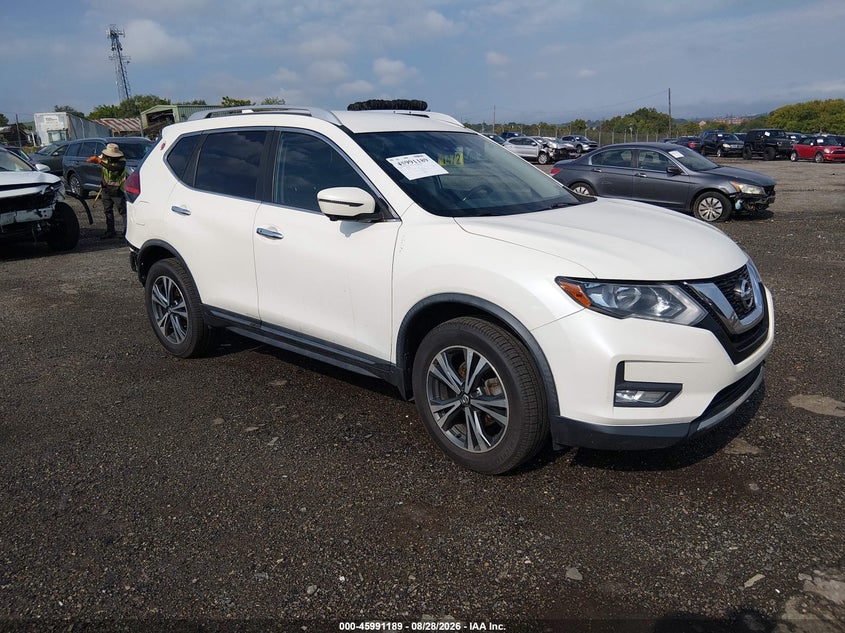 2017 Nissan Rogue VIN JN8AT2MV7HW261121 IAAI salvage auction — REAR END, Wait Title, sold $1,550 on 2026-10-10 (photo 1)