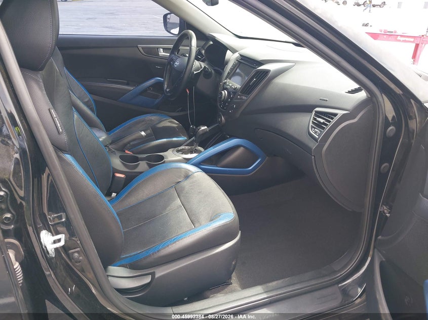 2014 Hyundai Veloster VIN KMHTC6AE1EU208191 IAAI salvage auction — FRONT & REAR, Wait Title, sold $875 on 2026-10-09 (photo 5)