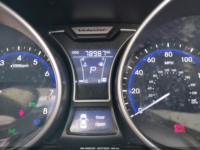2014 Hyundai Veloster VIN KMHTC6AE1EU208191 IAAI salvage auction — FRONT & REAR, Wait Title, sold $875 on 2026-10-09 (photo 7)
