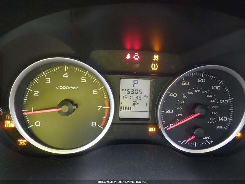 2013 Subaru Xv VIN JF2GPACCXD2885034 IAAI salvage auction — NORMAL WEAR, Salvage Title, sold $575 on 2026-10-11 (photo 7)