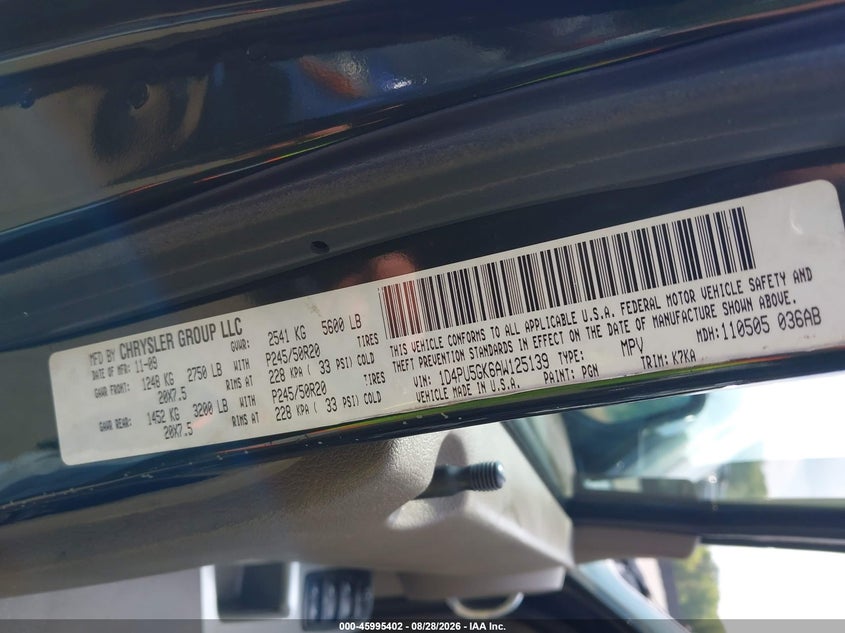 2010 Dodge Nitro VIN 1D4PU5GK6AW125139 IAAI salvage auction — SIDE, Salvage - Greater Than 75% (Maryland), sold $200 on 2026-09-04 (photo 9)