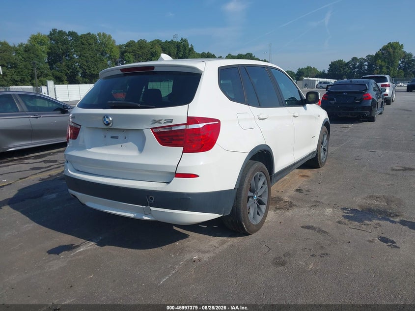 2011 BMW X3 VIN 5UXWX5C58BLK59068 IAAI salvage auction — FRONT & REAR, Salvage (Texas), sold $3,500 on 2026-09-05 (photo 4)
