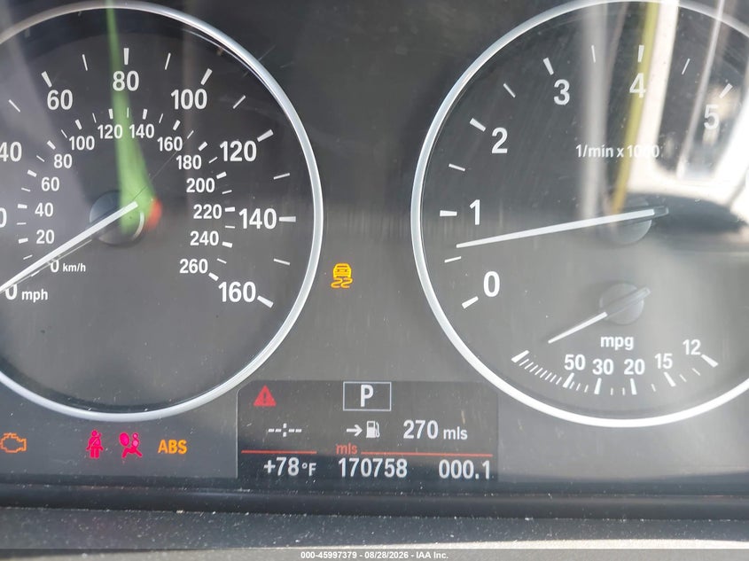 2011 BMW X3 VIN 5UXWX5C58BLK59068 IAAI salvage auction — FRONT & REAR, Salvage (Texas), sold $3,500 on 2026-09-05 (photo 7)