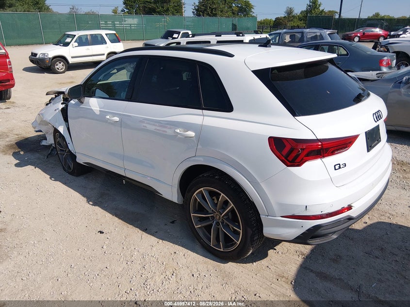 2025 Audi Q3 VIN WA1DECF35S1065617 IAAI salvage auction — LEFT FRONT, Wait Title, sold $10,750 on 2026-10-12 (photo 3)