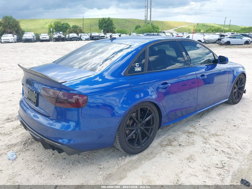 2016 Audi S4 VIN WAUBGBFL7GA002315 IAAI salvage auction — LEFT FRONT, Wait Title, sold $3,950 on 2026-10-07 (photo 4)