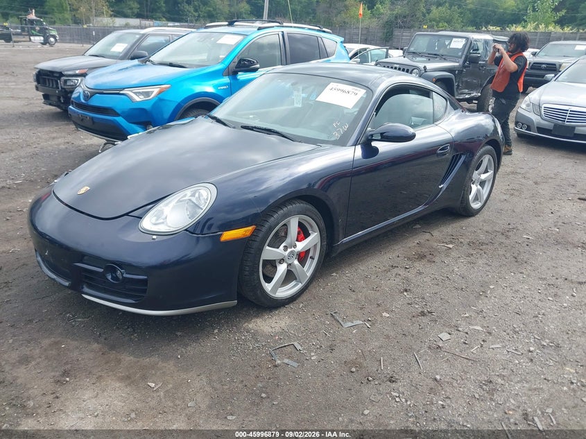 2006 Porsche Cayman VIN WP0AB29806U781591 IAAI salvage auction — RIGHT FRONT, Clear (Massachusetts), sold $11,450 on 2026-09-11 (photo 2)