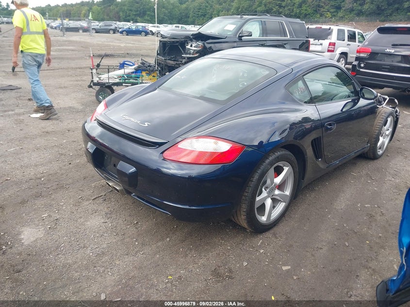 2006 Porsche Cayman VIN WP0AB29806U781591 IAAI salvage auction — RIGHT FRONT, Clear (Massachusetts), sold $11,450 on 2026-09-11 (photo 4)