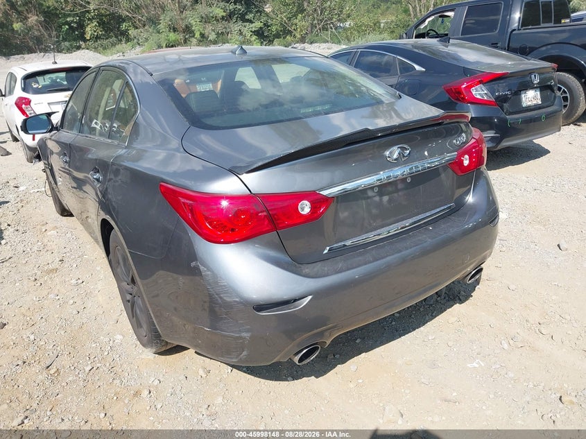 2014 Infiniti Q50 VIN JN1BV7AP9EM690087 IAAI salvage auction — FRONT END, Wait Title, sold $1,650 on 2026-10-07 (photo 3)