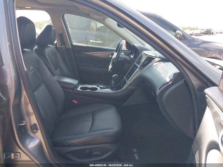 2014 Infiniti Q50 VIN JN1BV7AP9EM690087 IAAI salvage auction — FRONT END, Wait Title, sold $1,650 on 2026-10-07 (photo 5)