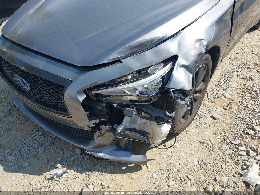 2014 Infiniti Q50 VIN JN1BV7AP9EM690087 IAAI salvage auction — FRONT END, Wait Title, sold $1,650 on 2026-10-07 (photo 6)