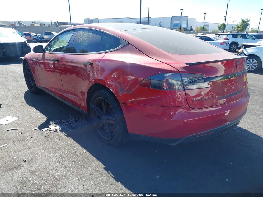 2013 Tesla Model s VIN 5YJSA1DP0DFP09635 IAAI salvage auction — LEFT REAR, Salvage Title, sold $3,050 on 2026-09-18 (photo 3)