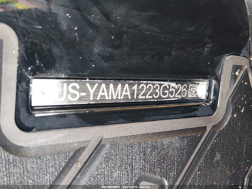 2025 Yamaha Fx VIN 5KTWS1413SF393418 IAAI salvage auction — FRONT END, Bill Of Sale (New York), sold $14,000 on 2026-09-16 (photo 9)