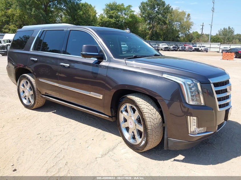 2015 Cadillac Escalade VIN 1GYS3NKJ8FR588697 IAAI salvage auction — FRONT END, Original (Texas), sold $5,975 on 2026-09-17 (photo 1)