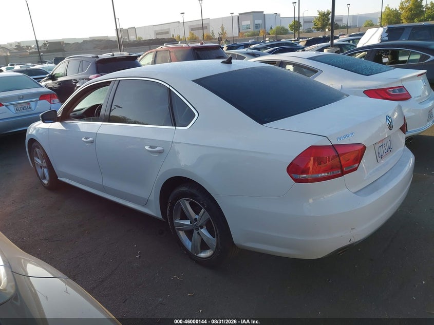 2013 Volkswagen Passat VIN 1VWBP7A39DC113341 IAAI salvage auction — RIGHT FRONT, Salvage Title, sold $1,050 on 2026-09-06 (photo 3)