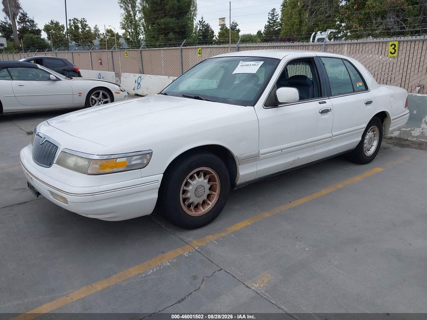 1997 Mercury Grand marquis VIN 2MELM75W3VX645952 IAAI salvage auction — NORMAL WEAR, Clear - Dealer Only (California), sold $150 on 2026-09-21 (photo 2)