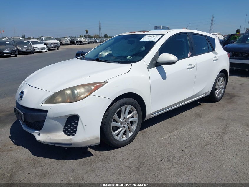2012 Mazda 3 VIN JM1BL1M84C1550290 IAAI salvage auction — RIGHT SIDE, Salvage (California), sold $675 on 2026-09-11 (photo 2)