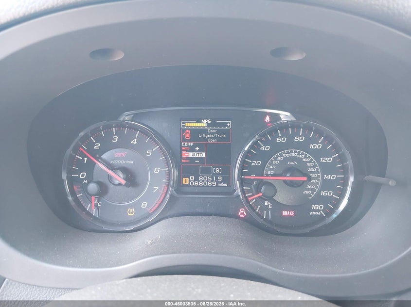 2020 Subaru Wrx sti VIN JF1VA2E6XL9828297 IAAI salvage auction — NORMAL WEAR, Clear - Public Restricted (Oklahoma), sold $12,600 on 2026-09-02 (photo 7)
