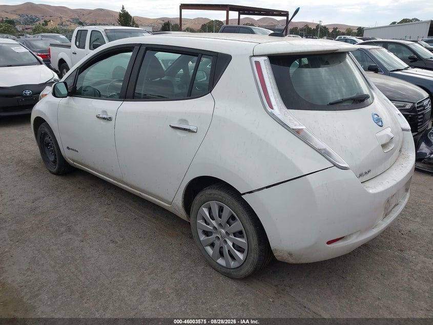 2013 Nissan Leaf VIN 1N4AZ0CPXDC402105 IAAI salvage auction — NORMAL WEAR, Clear - Dealer Only (California), sold $575 on 2026-09-11 (photo 3)