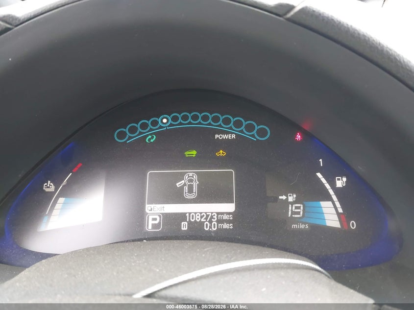 2013 Nissan Leaf VIN 1N4AZ0CPXDC402105 IAAI salvage auction — NORMAL WEAR, Clear - Dealer Only (California), sold $575 on 2026-09-11 (photo 7)