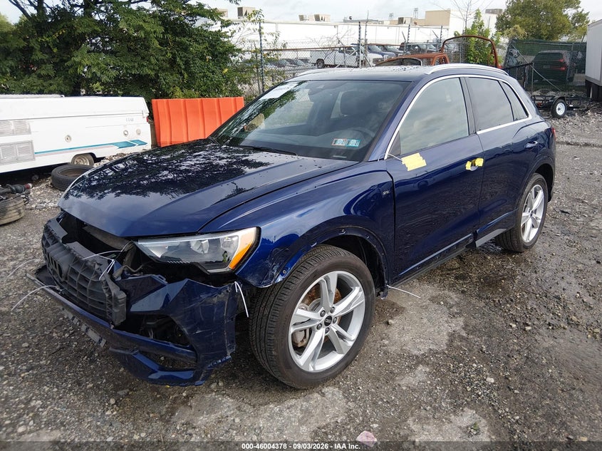 2021 Audi Q3 VIN WA1DECF33M1052738 IAAI salvage auction — FRONT END, Salvage Title, sold $6,950 on 2026-10-02 (photo 2)