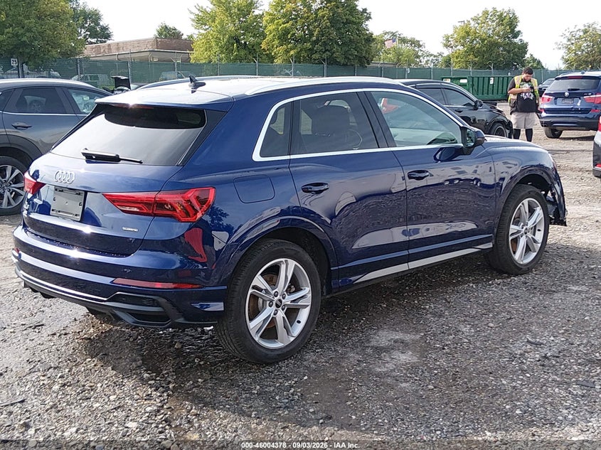 2021 Audi Q3 VIN WA1DECF33M1052738 IAAI salvage auction — FRONT END, Salvage Title, sold $6,950 on 2026-10-02 (photo 4)
