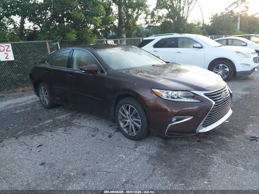 2016 Lexus ES VIN JTHBW1GG9G2120554 IAAI salvage auction — REAR END, Salvage Title, sold $7,400 on 2026-09-28 (photo 1)