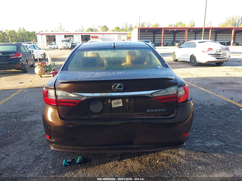 2016 Lexus ES VIN JTHBW1GG9G2120554 IAAI salvage auction — REAR END, Salvage Title, sold $7,400 on 2026-09-28 (photo 6)