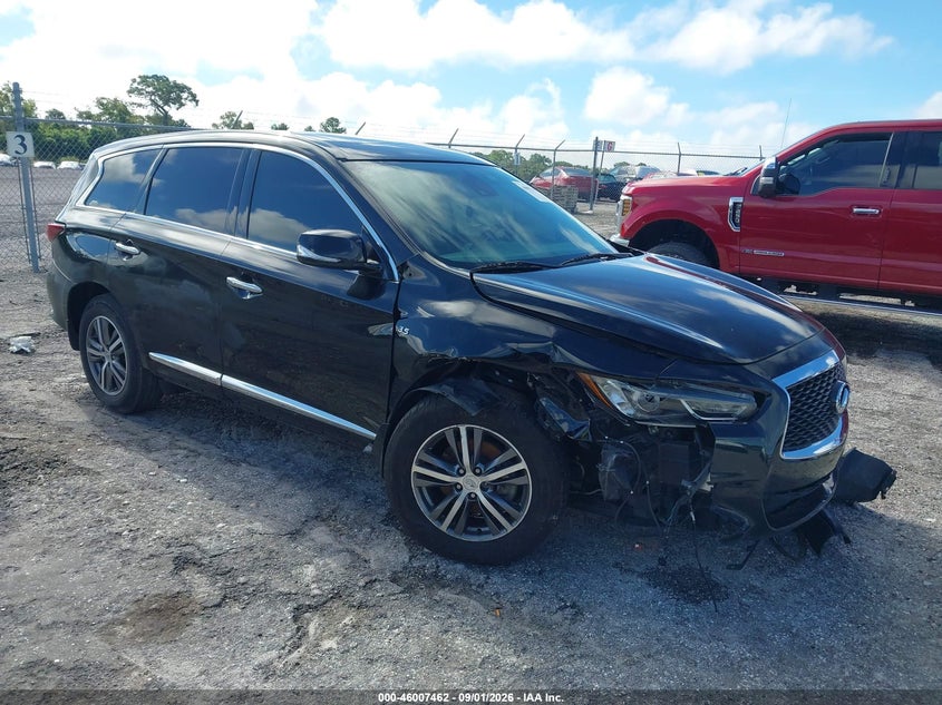 2019 Infiniti Qx60 VIN 5N1DL0MNXKC562158 IAAI salvage auction — RIGHT FRONT, Wait Title, sold $1,600 on 2026-10-09 (photo 1)