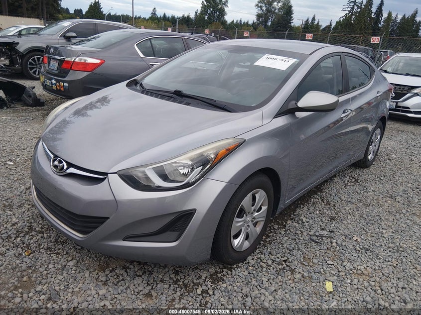 2016 Hyundai Elantra VIN 5NPDH4AEXGH700360 IAAI salvage auction — SIDE, Wait Title, sold $375 on 2026-10-07 (photo 2)