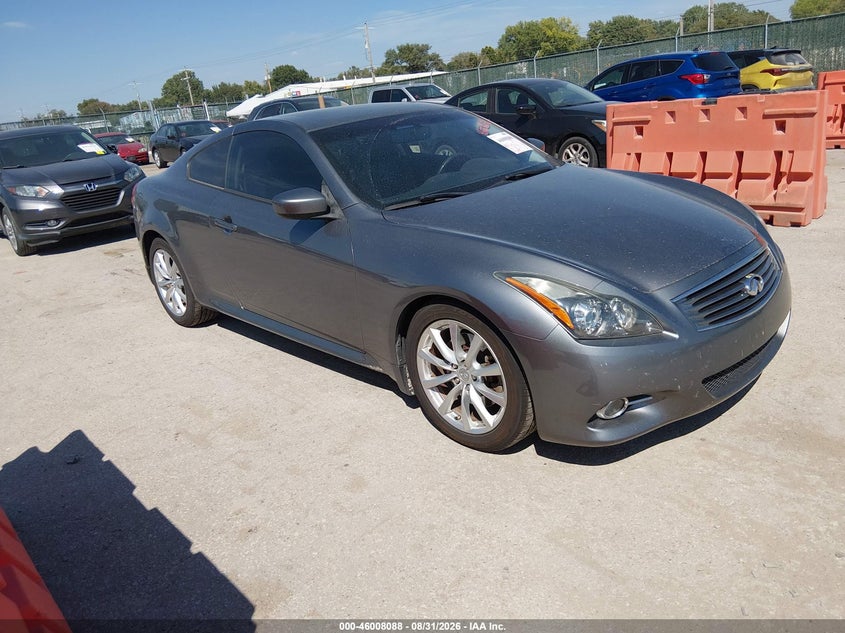 2013 Infiniti G VIN JN1CV6EL4DM981150 IAAI salvage auction — NORMAL WEAR, Clear (Kansas), sold $700 on 2026-09-06 (photo 1)