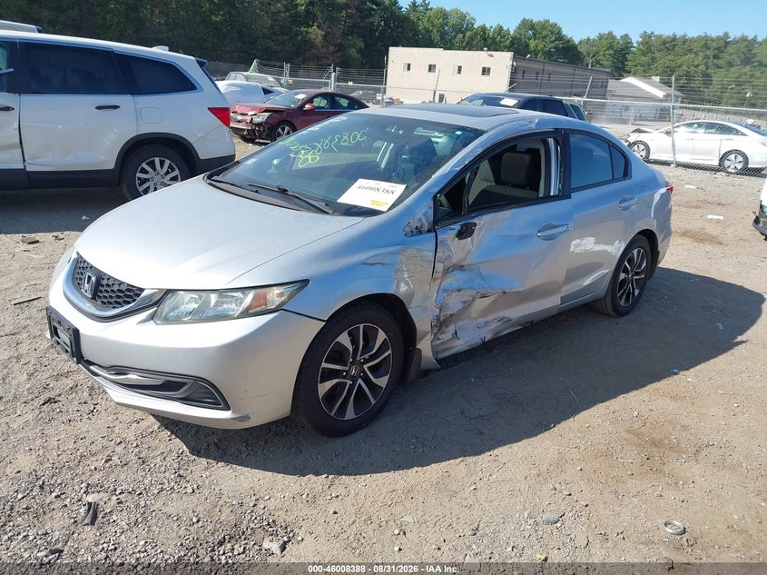 2013 Honda Civic VIN 19XFB2F8XDE208820 IAAI salvage auction — SIDE, Wait Title, sold $675 on 2026-10-03 (photo 2)
