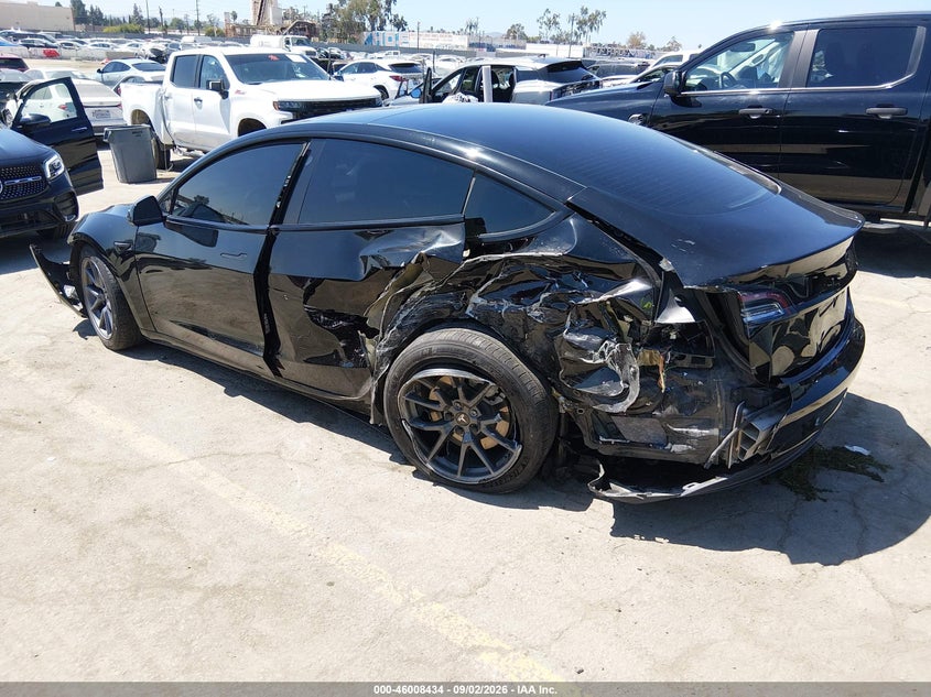 2021 Tesla Model 3 VIN 5YJ3E1EB4MF066251 IAAI salvage auction — FRONT & REAR, Salvage Title, sold $3,800 on 2026-10-21 (photo 3)