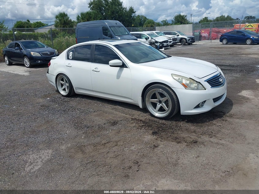 2013 Infiniti G VIN JN1CV6AP4DM305516 IAAI salvage auction — REAR END, Wait Title, sold $1,400 on 2026-09-16 (photo 1)