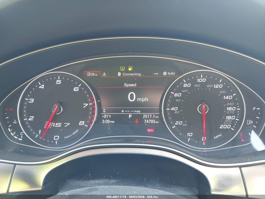 2014 Audi Rs7 VIN WUAW2AFC6EN904881 IAAI salvage auction — LEFT FRONT, Wait Title, sold $11,150 on 2026-09-30 (photo 7)