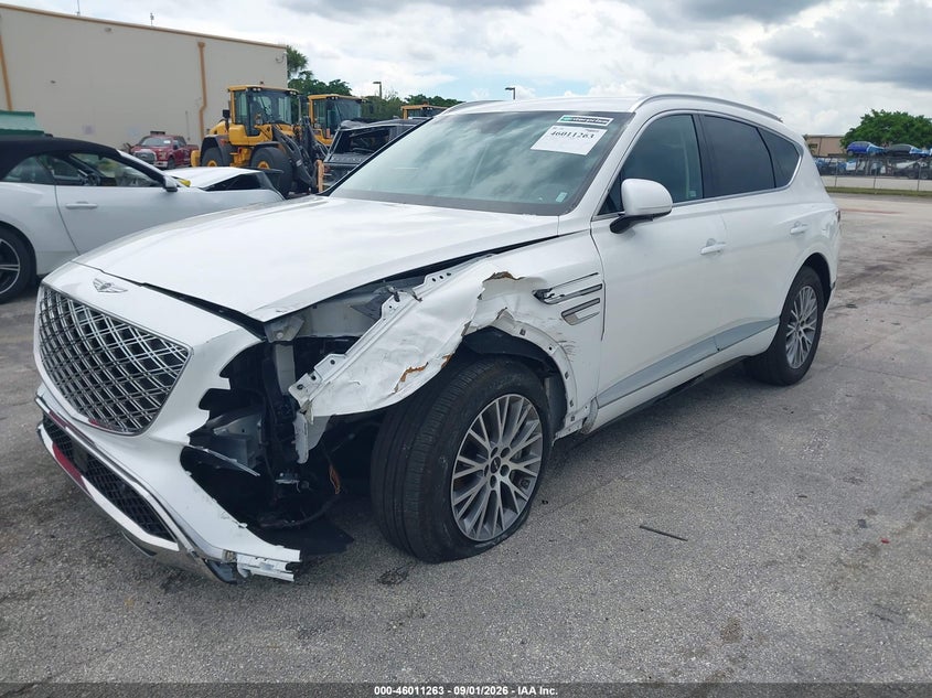 2026 Genesis Gv80 VIN KMUHFESB7TU329348 IAAI salvage auction — LEFT FRONT, Salvage Title, sold $15,600 on 2026-09-06 (photo 2)