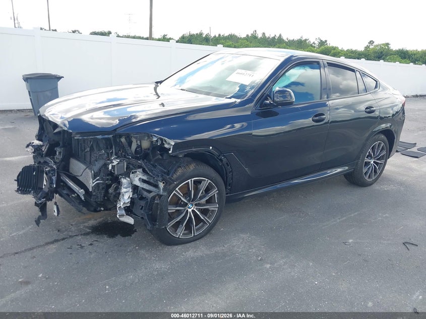 2024 BMW X6 VIN 5UX33EX02R9V07111 IAAI salvage auction — LEFT FRONT, Wait Title, sold $37,200 on 2026-09-28 (photo 2)
