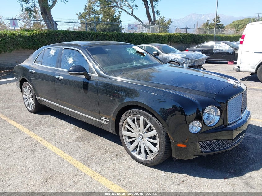 2012 Bentley Mulsanne VIN SCBBB7ZH1CC017139 IAAI salvage auction — VANDALISM, Salvage Title, sold $33,250 on 2026-10-13 (photo 1)