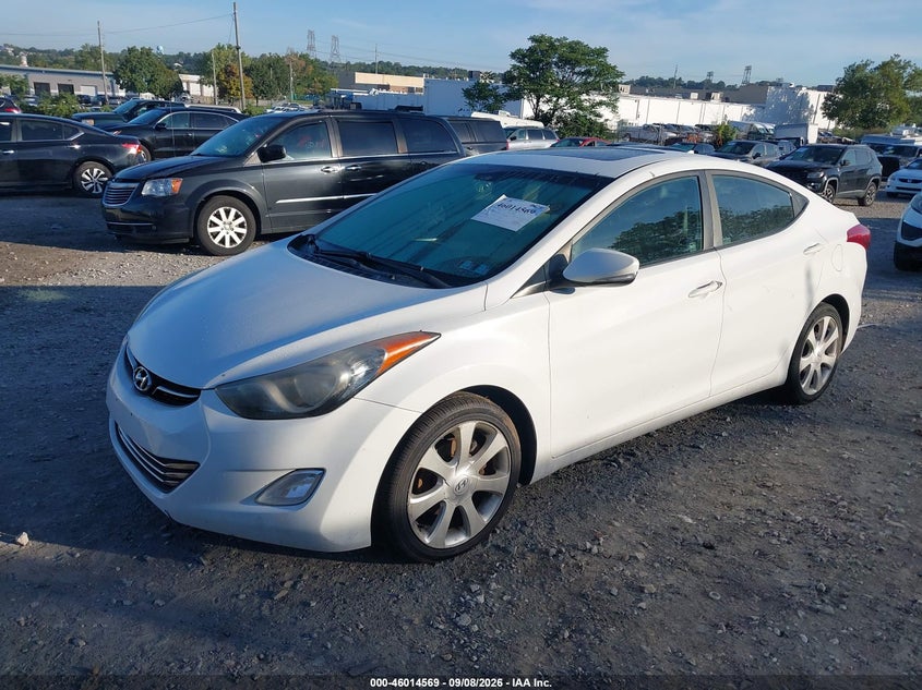 2011 Hyundai Elantra VIN 5NPDH4AE5BH018883 IAAI salvage auction — NORMAL WEAR, Clear (Pennsylvania), sold $0 on 2026-09-27 (photo 2)