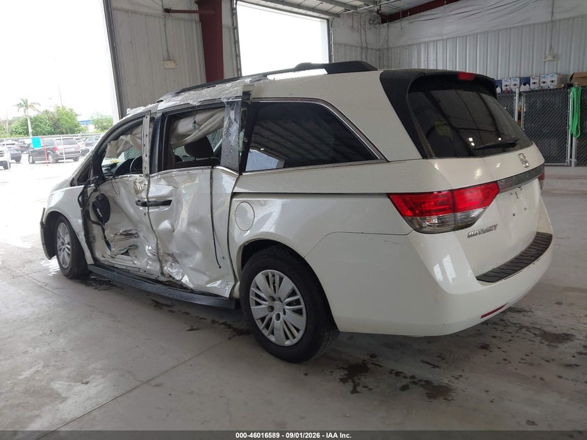 2014 Honda Odyssey VIN 5FNRL5H25EB091504 IAAI salvage auction — SIDE, Wait Title, sold $500 on 2026-09-29 (photo 3)