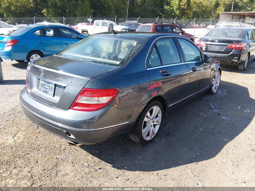 2011 Mercedes-benz C class VIN WDDGF8BB0BR163245 IAAI salvage auction — REAR END, Clear (Virginia), sold $1,050 on 2026-10-05 (photo 4)