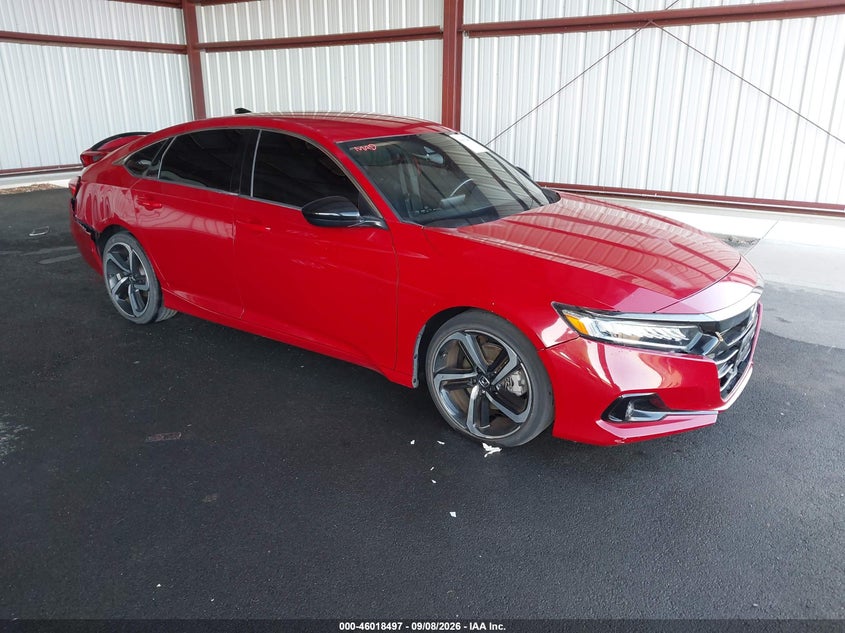 2021 Honda Accord VIN 1HGCV1F30MA092105 — IAAI salvage auction photo