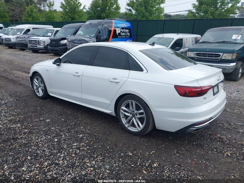 2023 Audi A4 VIN WAUEAAF43PA036186 IAAI salvage auction — FRONT END, Salvage Title, sold $25 on 2026-10-04 (photo 3)