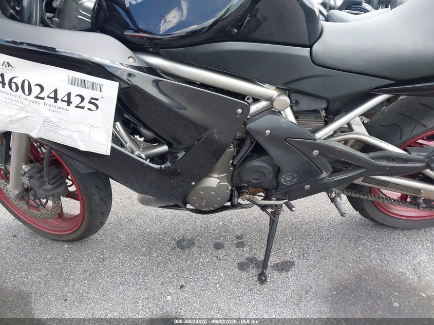 2008 Kawasaki Ninja VIN JKAEXEA138A039252 IAAI salvage auction — RIGHT SIDE, Salvage (South Carolina), sold $0 on 2026-10-02 (photo 9)
