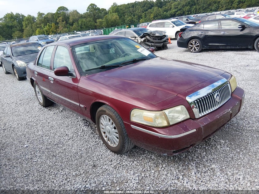 2007 Mercury Grand marquis VIN 2MEFM75V97X614471 IAAI salvage auction — NORMAL WEAR, Clear (Alabama), sold $350 on 2026-09-17 (photo 1)