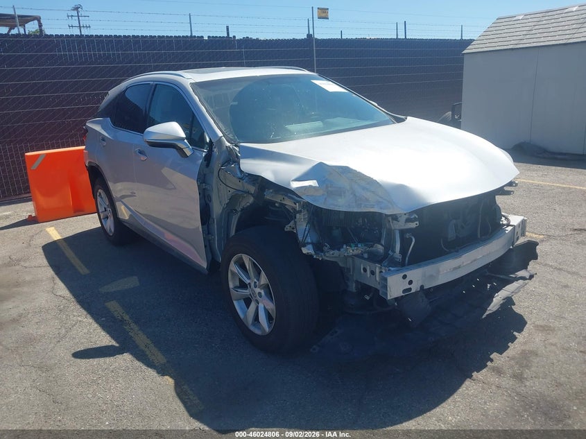 2016 Lexus Rx VIN 2T2ZZMCA9GC020929 IAAI salvage auction — FRONT & REAR, Salvage (California), sold $10,200 on 2026-09-10 (photo 1)