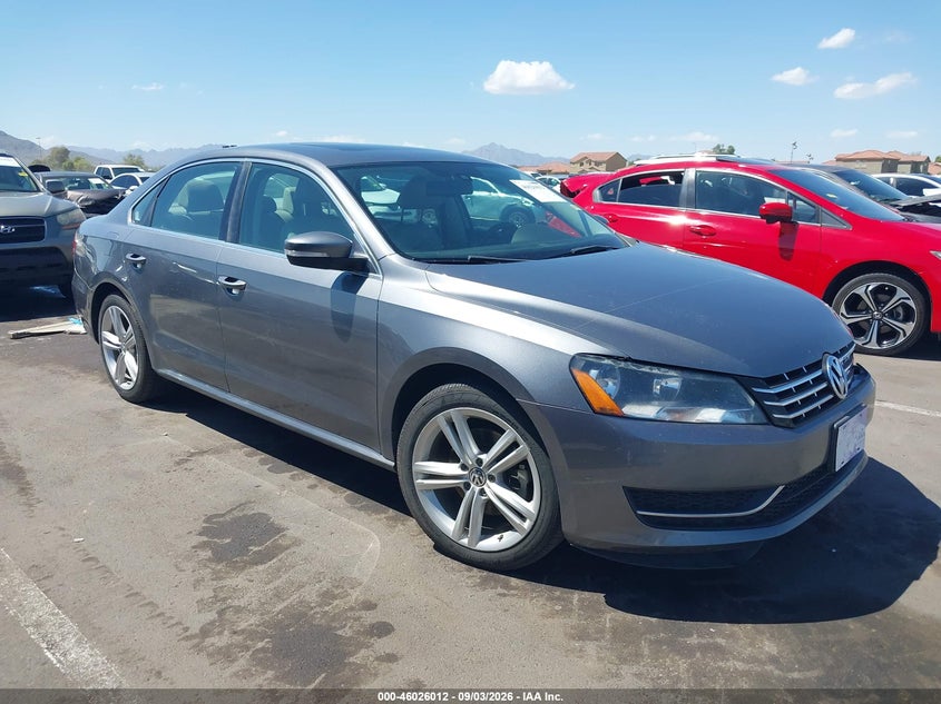 2014 Volkswagen Passat VIN 1VWBN7A34EC075573 IAAI salvage auction — LEFT FRONT, Salvage (Arizona), sold $1,050 on 2026-09-06 (photo 1)