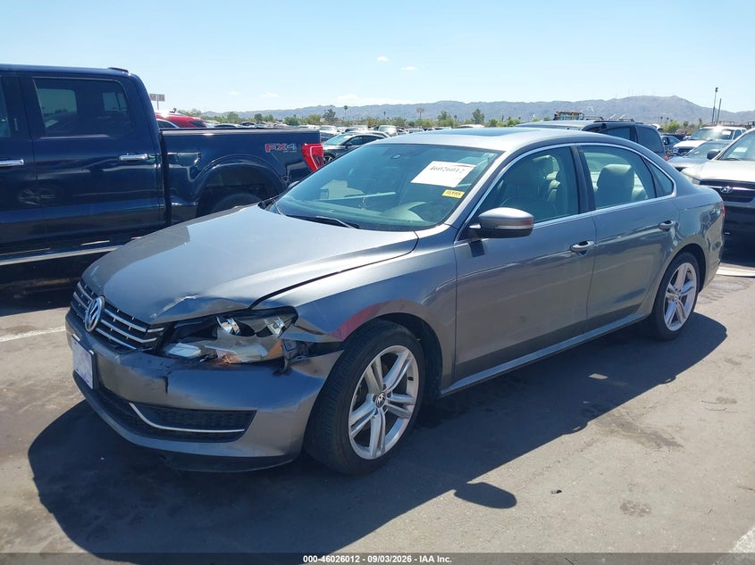 2014 Volkswagen Passat VIN 1VWBN7A34EC075573 IAAI salvage auction — LEFT FRONT, Salvage (Arizona), sold $1,050 on 2026-09-06 (photo 2)